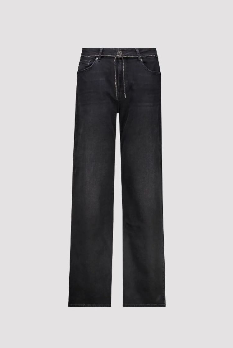 TROUSERS JEANS WIDE LEG DARK GREY