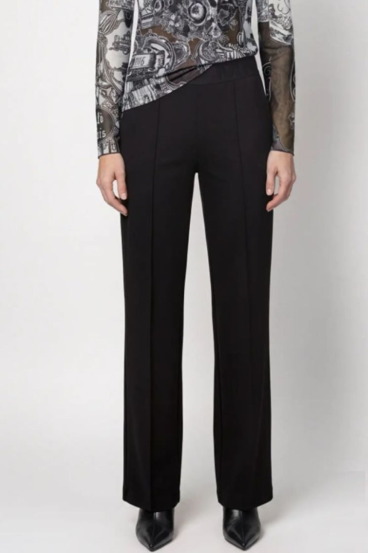 TROUSERS BELLA BASIC REG WIDE  BLACK PATTERN