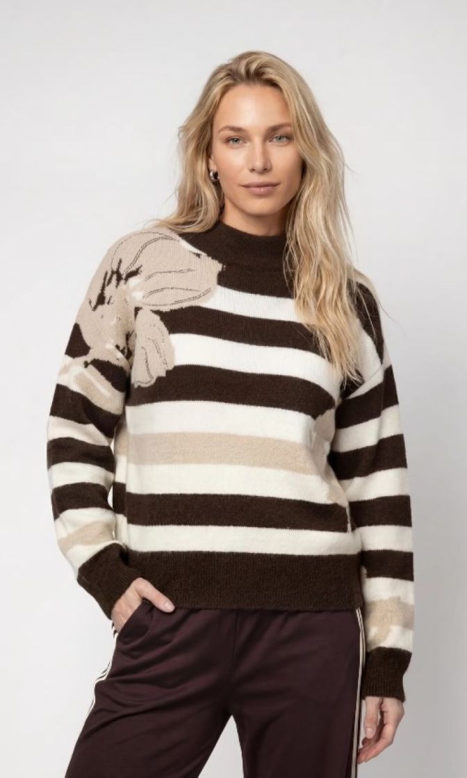 PULLOVER RINGEL BLUME CAPPUCCINO MEL