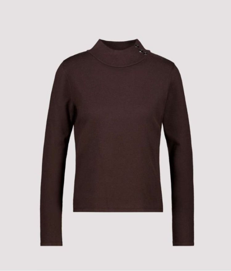PULLOVER STEHBUND BLACK COFFEE