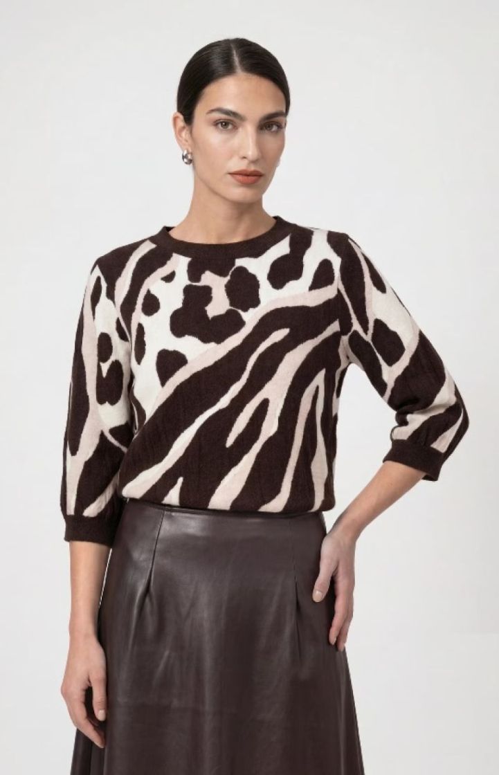 PULLOVER LEO TIGERMIX BLACK COFFEE