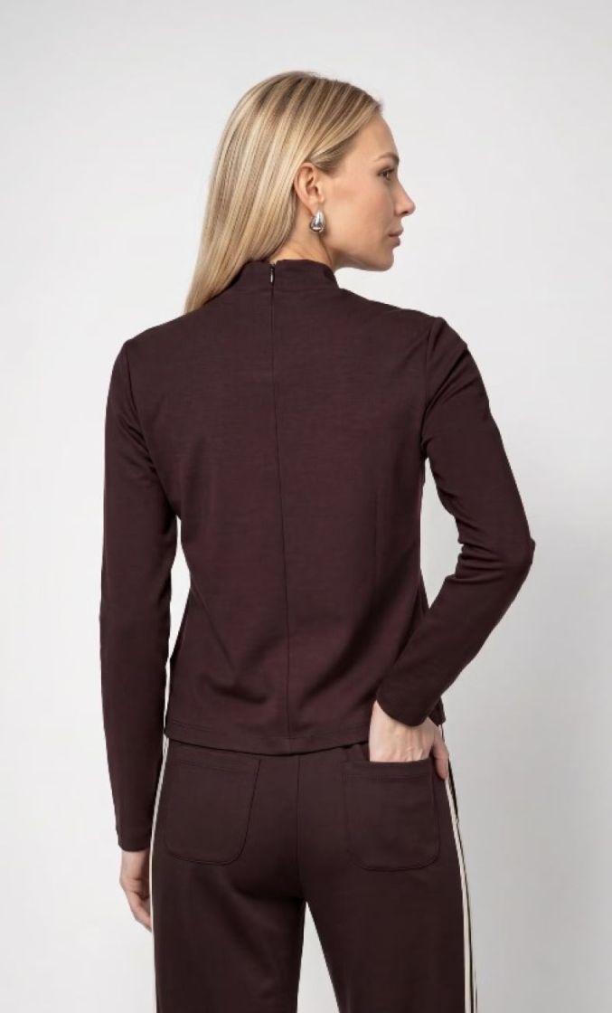 SWEATSHIRT CUTOUT BLACK COFFEE