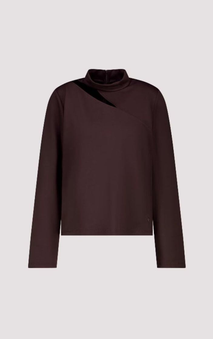 SWEATSHIRT CUTOUT BLACK COFFEE