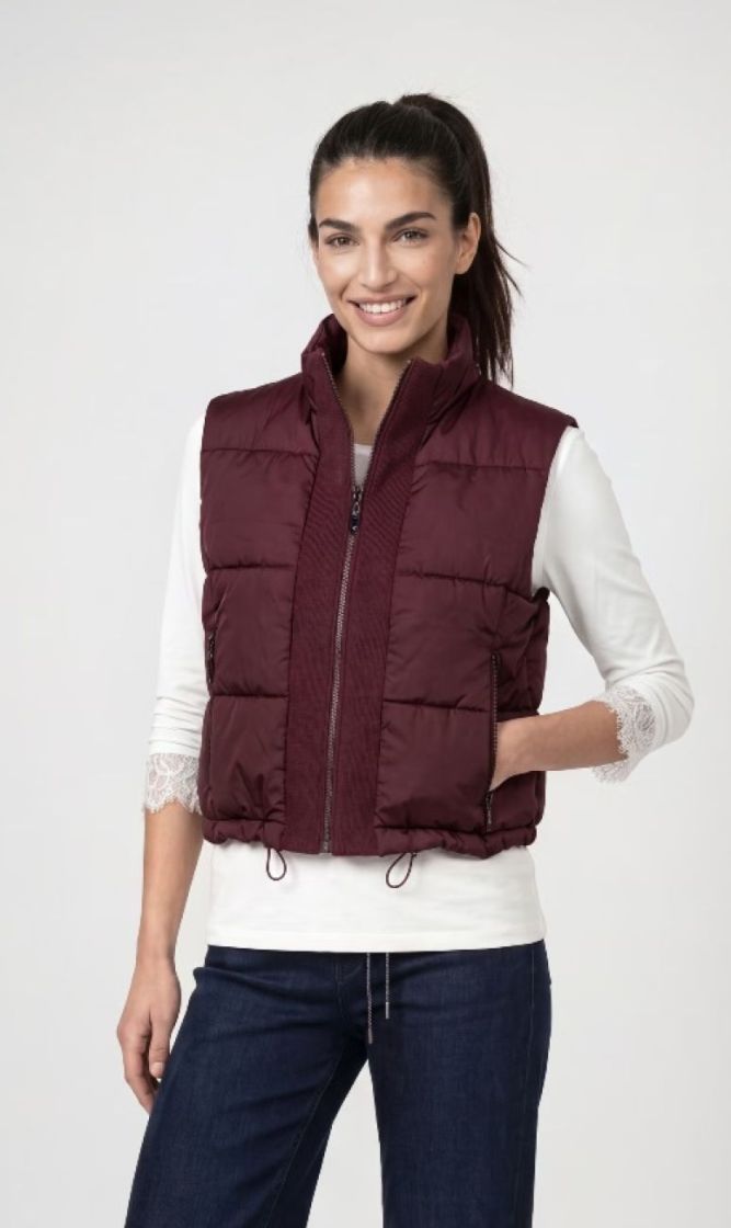 WAISTCOAT  DARK BORDEAUX