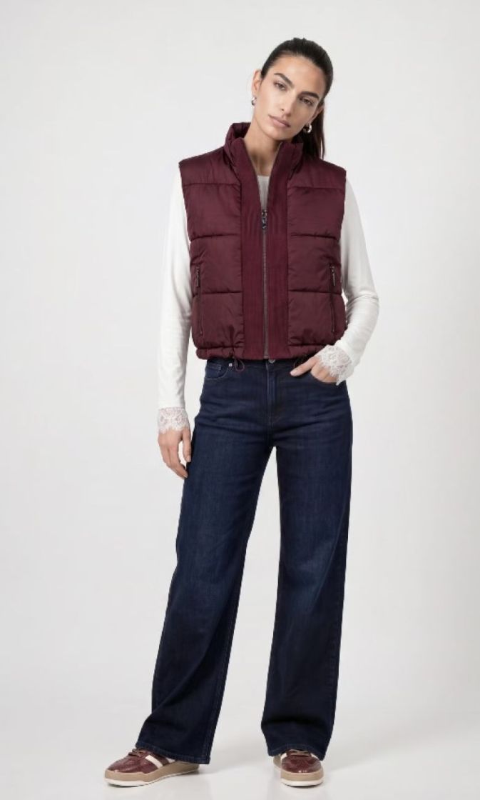 WAISTCOAT  DARK BORDEAUX