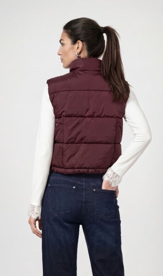 WAISTCOAT  DARK BORDEAUX