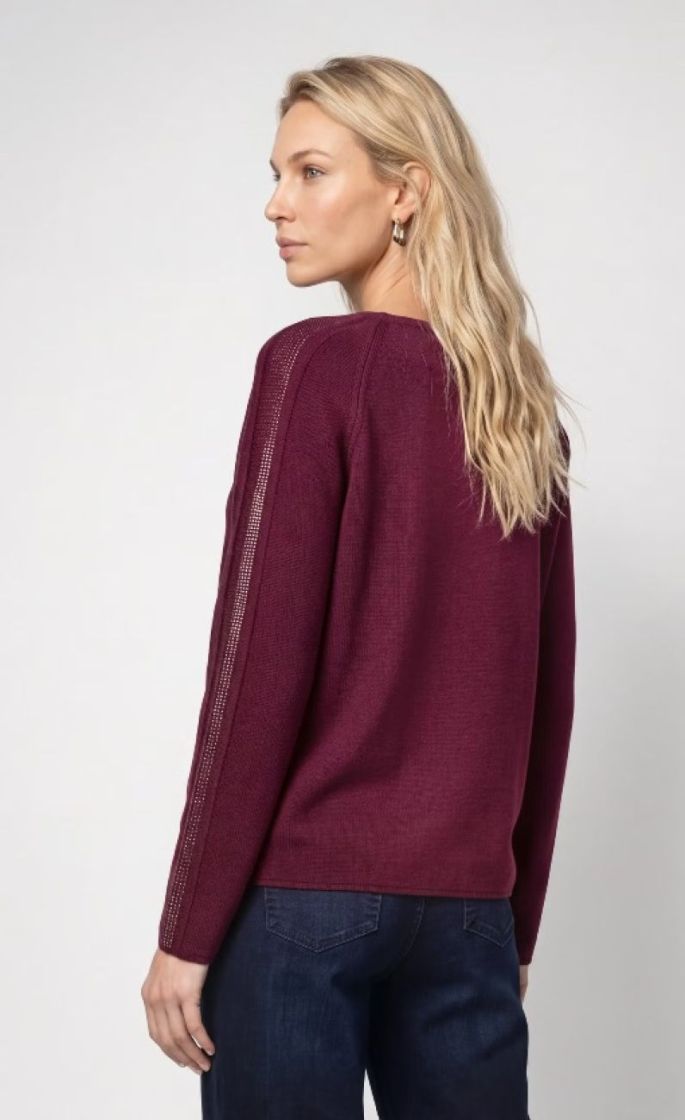 PULLOVER BASIC  DARK BORDEAUX