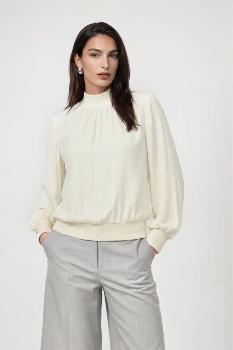 BLOUSE GEORGETTE ANTIQUE WHITE