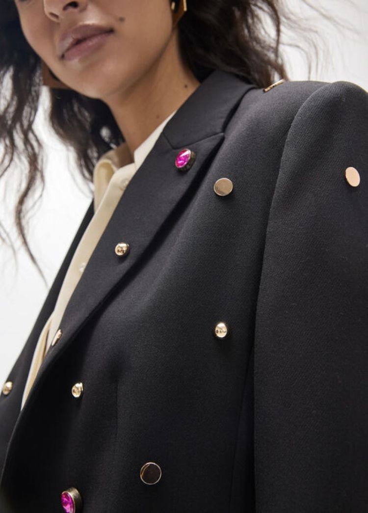 AMERICANA ENTALLADA TACHAS NEGRO