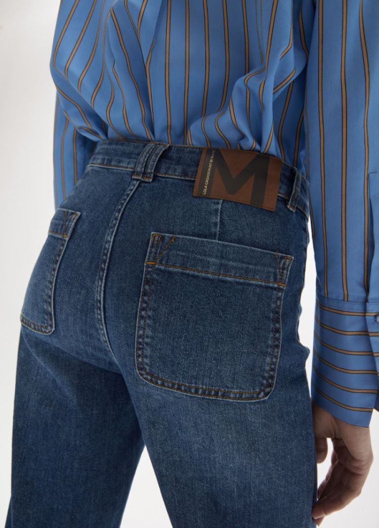 JEANS FIT RECTO LARGO  AZUL DENIM