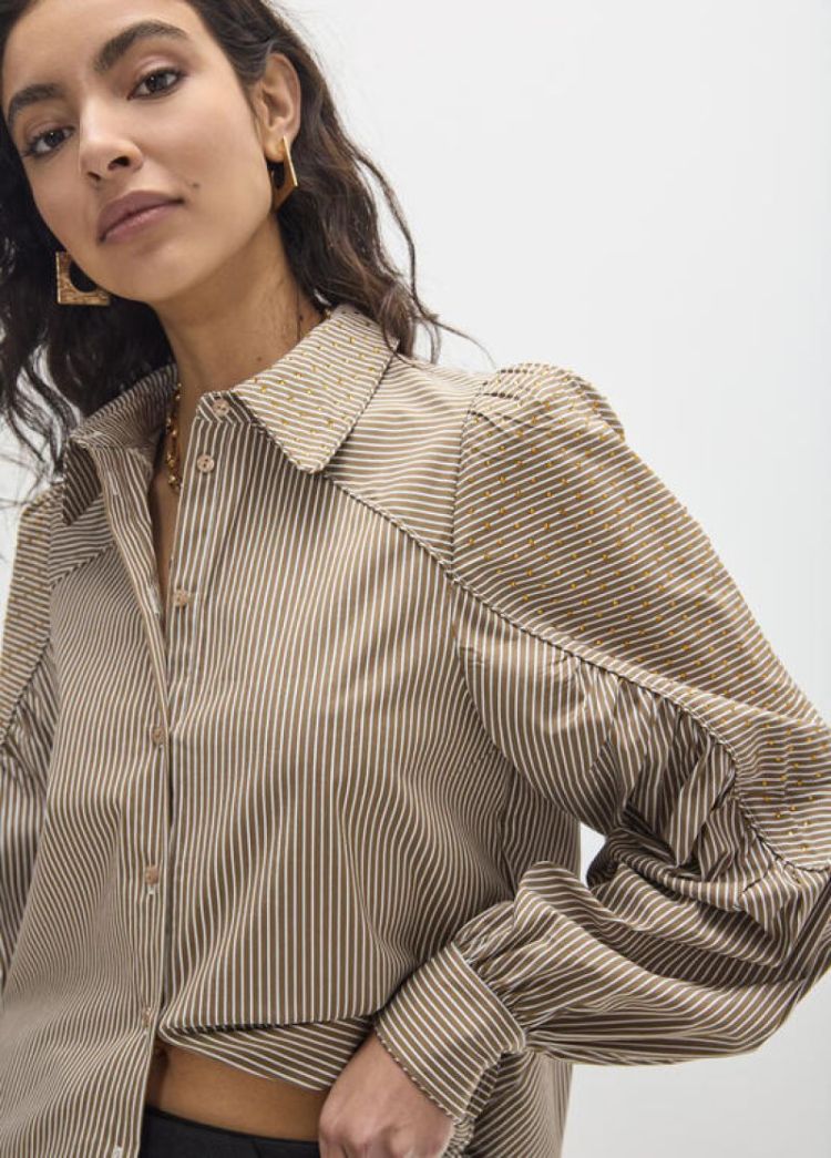 CAMISA CUELLO CAMISERO MARRON CRUDO