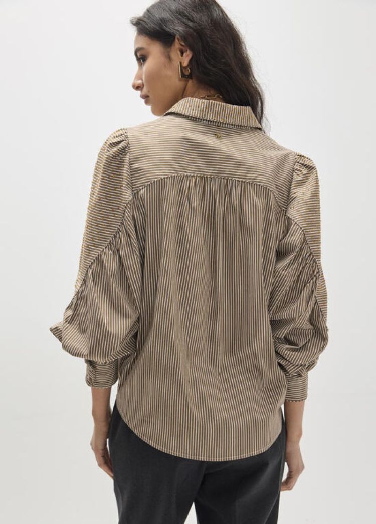 CAMISA CUELLO CAMISERO MARRON CRUDO