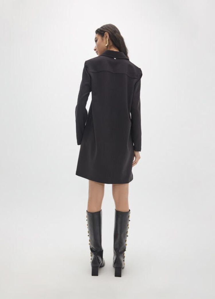 VESTIDO RAYA DIPLO GRIS OSCURO