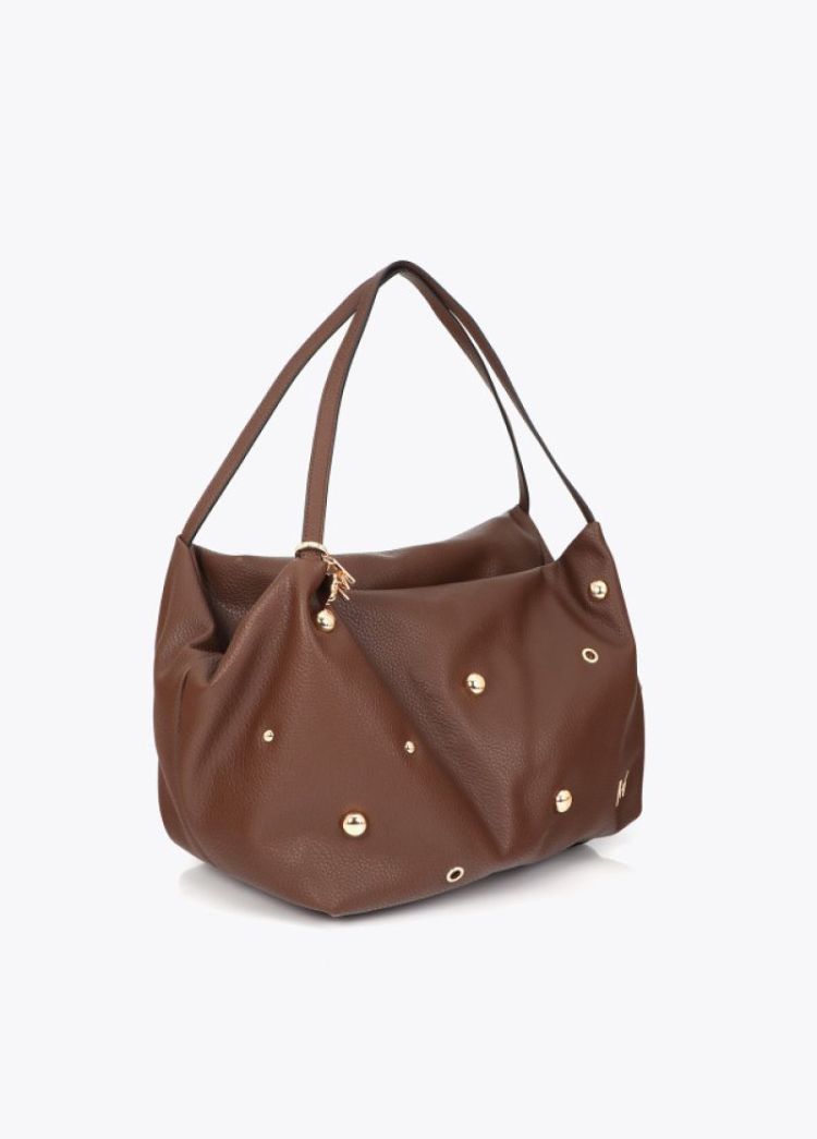 SHOPPER EFECTO MULTI TACHAS MARRON