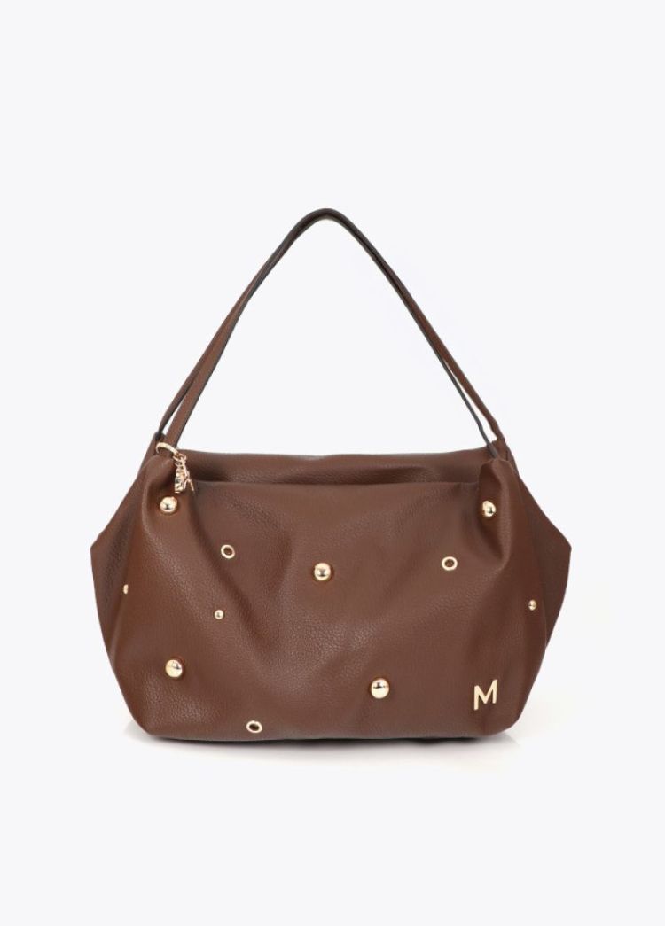 SHOPPER EFECTO MULTI TACHAS MARRON