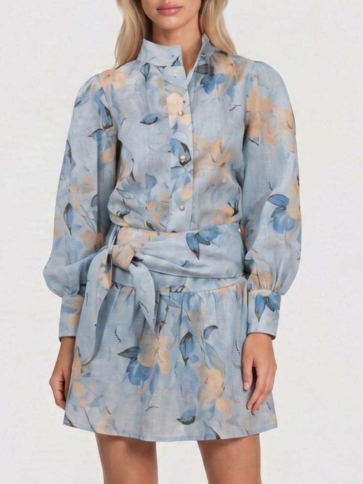 AVALON BLOUSE FROZEN BLUE