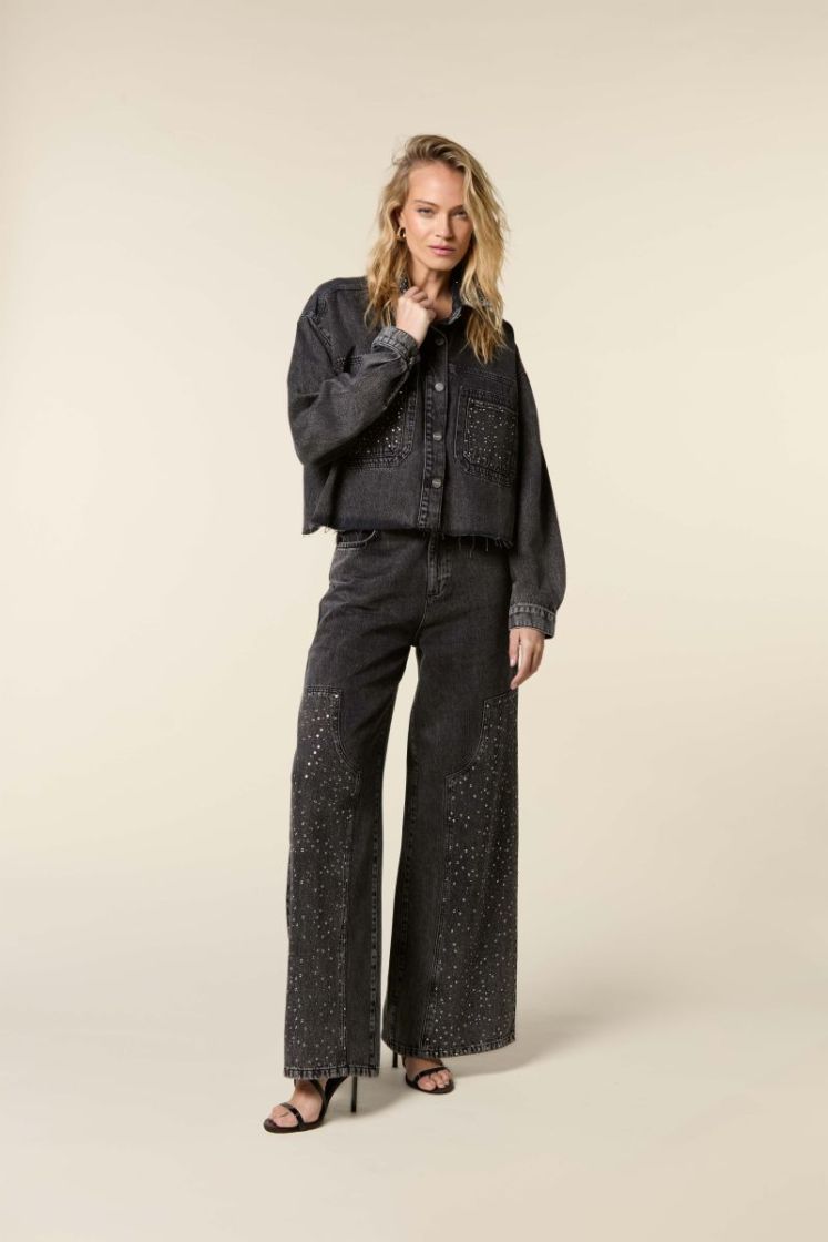 CROPPED OVERSIZE JACKET STRASS ANTRA USED