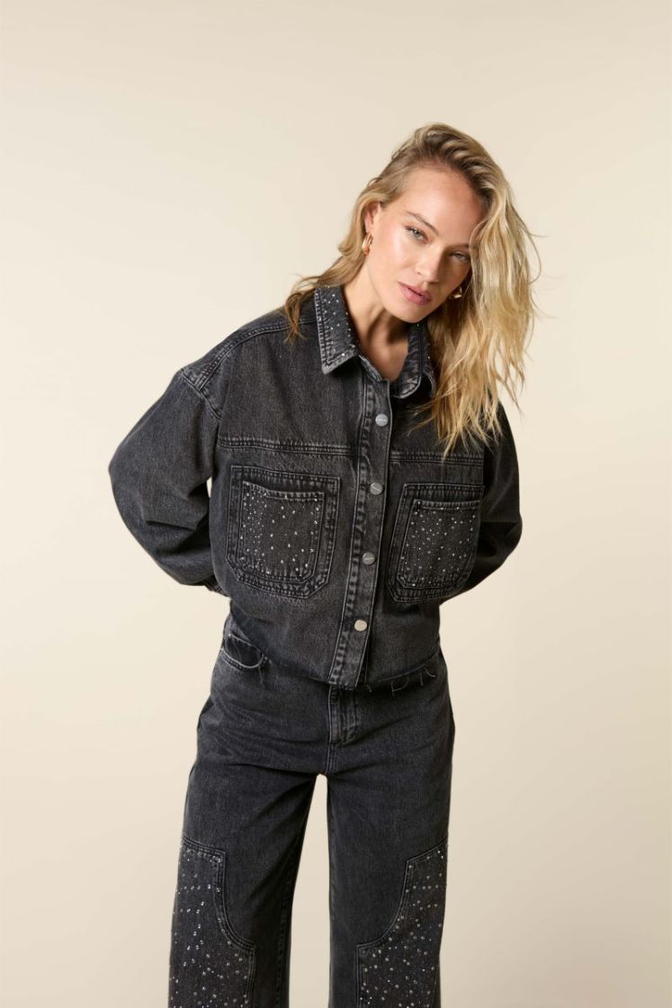 CROPPED OVERSIZE JACKET STRASS ANTRA USED