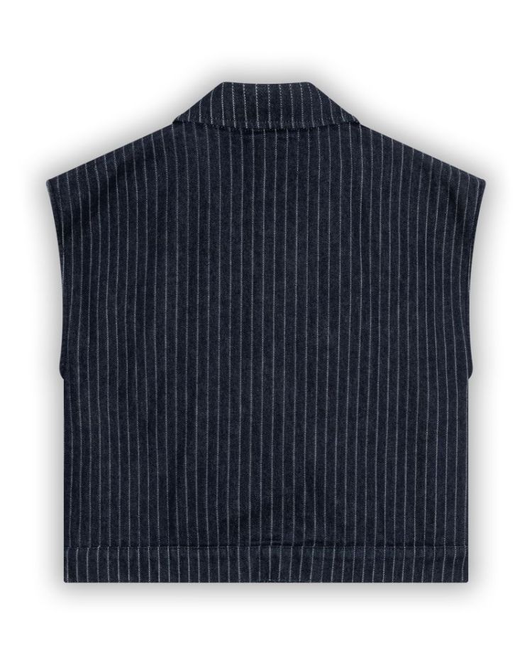 OVERSIZED WAISTCOAT PINSTRIPE DARK STRIPE