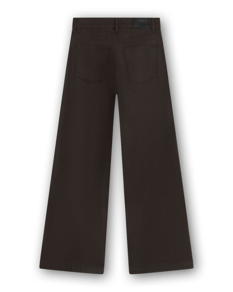 TAILORED JEANS LEATHER COATING BROWN COATED