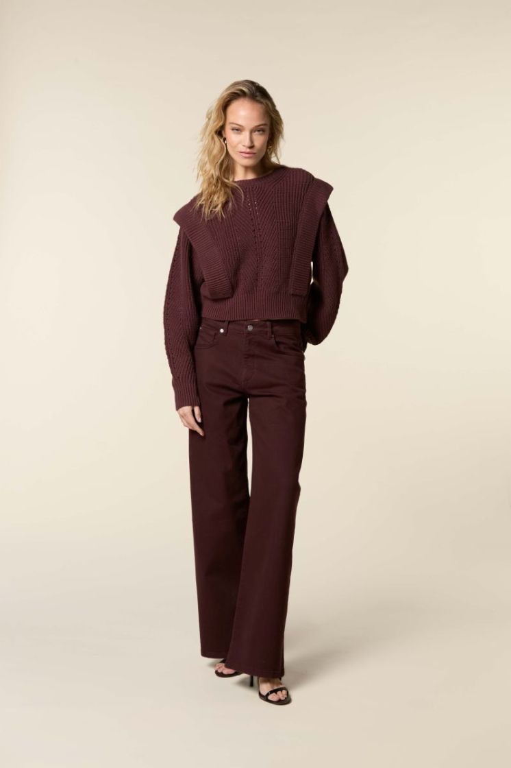 COOPER COL MID WAIST SLOUCHY  GRAPE 