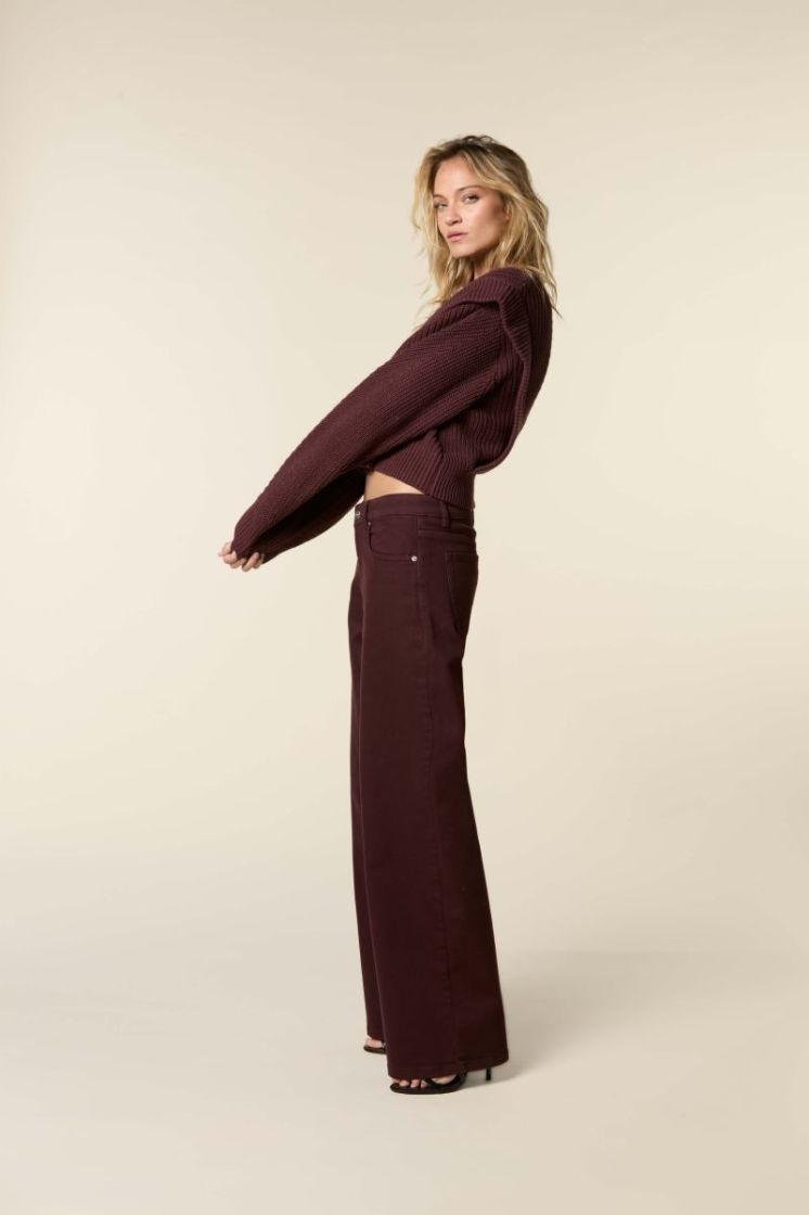 COOPER COL MID WAIST SLOUCHY  GRAPE 