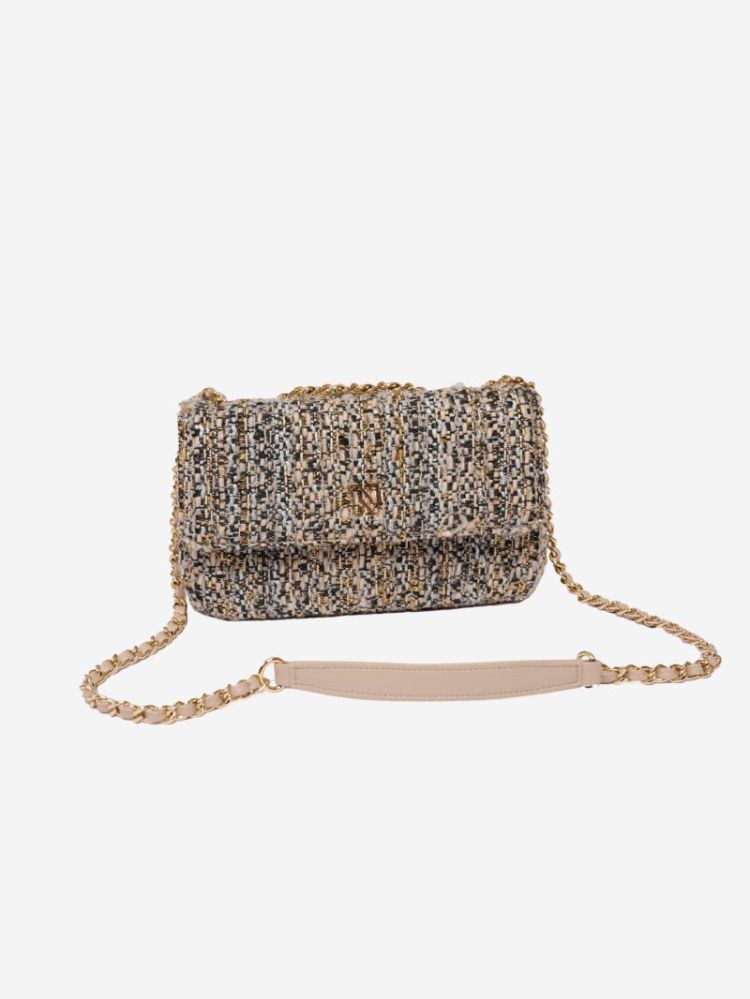 ANN TWEED SHOULDERBAG WHITE PEPPER