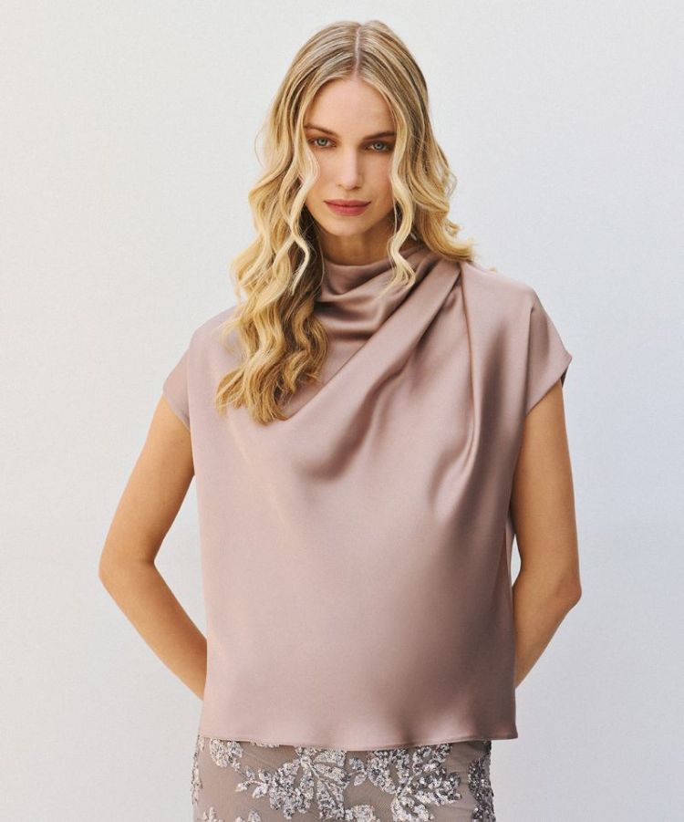 TOP DRAPED NECKLINE GREZE