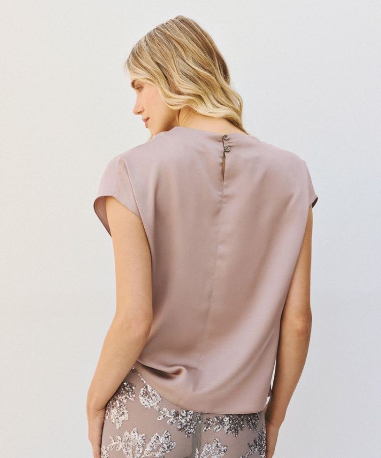 TOP DRAPED NECKLINE GREZE