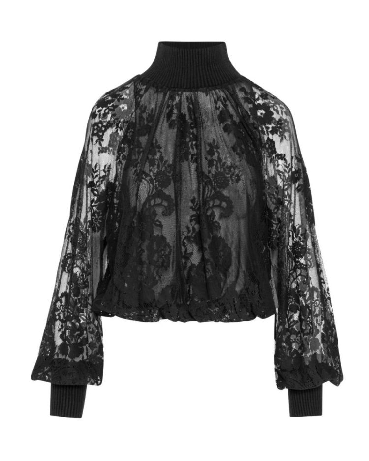 LACE TOP BLACK 