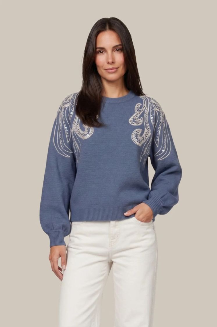 LILEAN KNITTING SWEATER GRISAILLE
