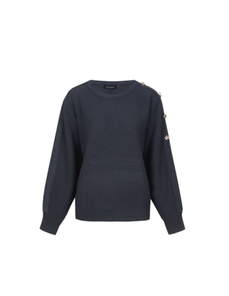 TEAGAN KNITTING SWEATER DARK JEANS BLUE