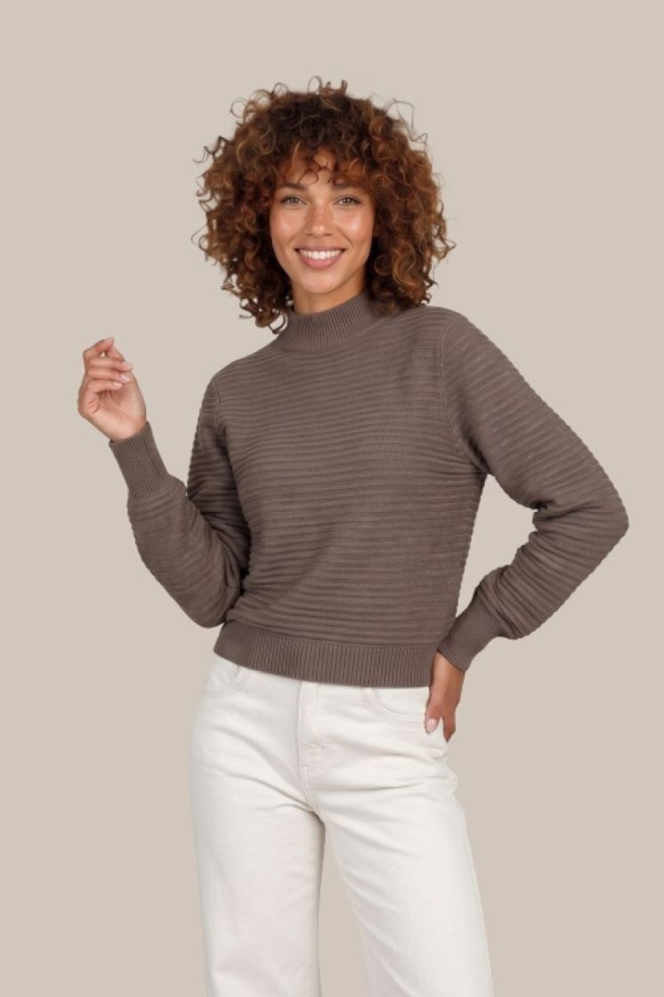 TUIREN KNITTING TOP DARK EARTH