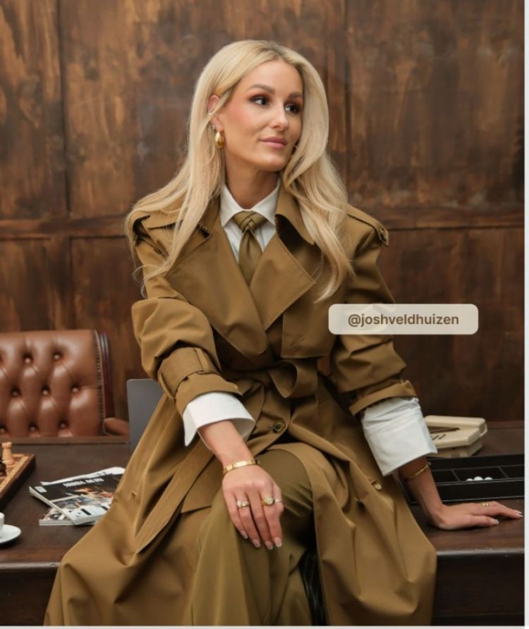 LONG TRENCH MID BROWN