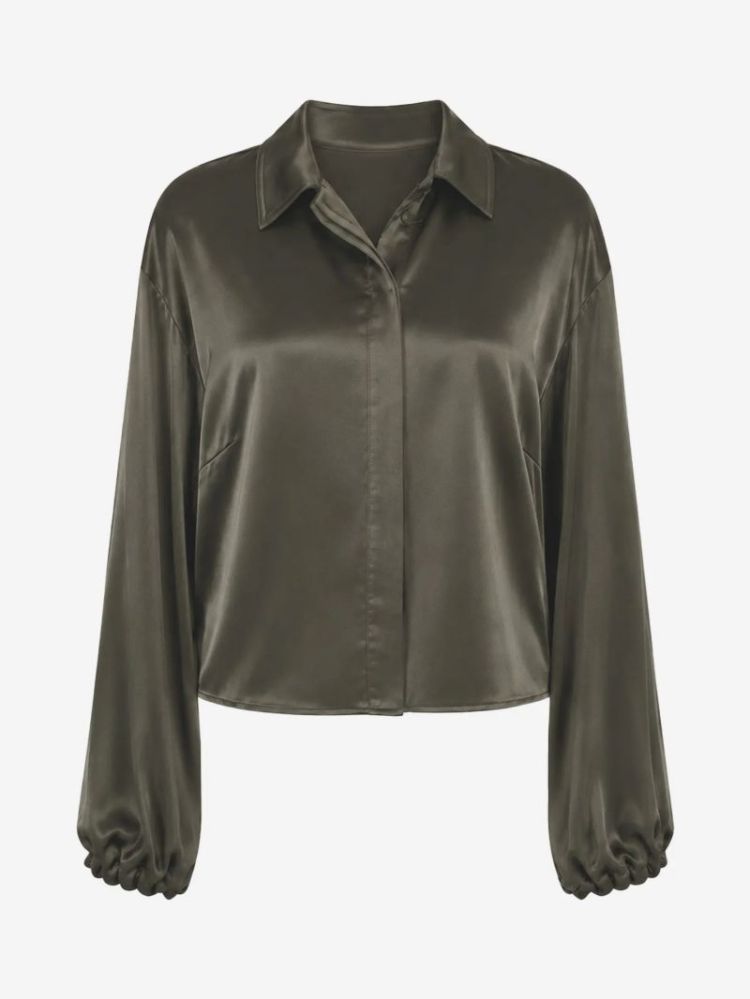 AIVY BOMBER BLOUSE SEA GREEN