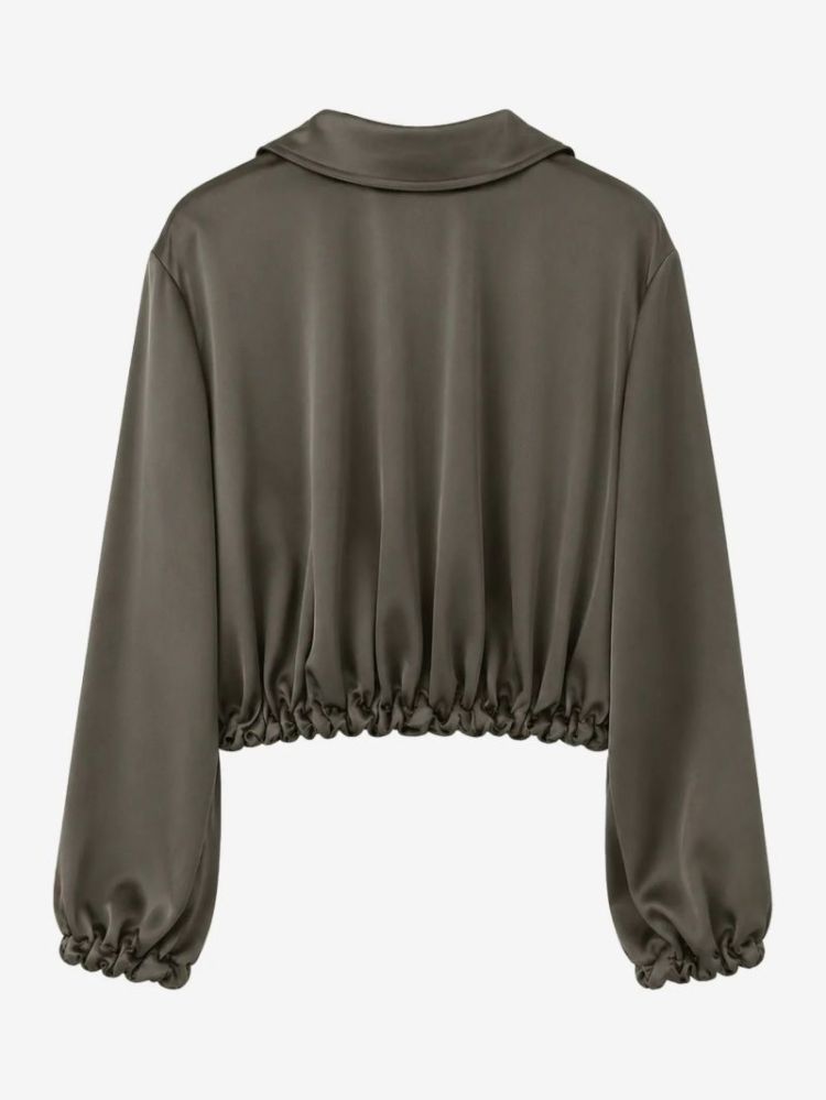 AIVY BOMBER BLOUSE SEA GREEN