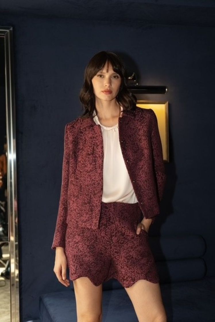 JACKET PRINTED BORDEAUX