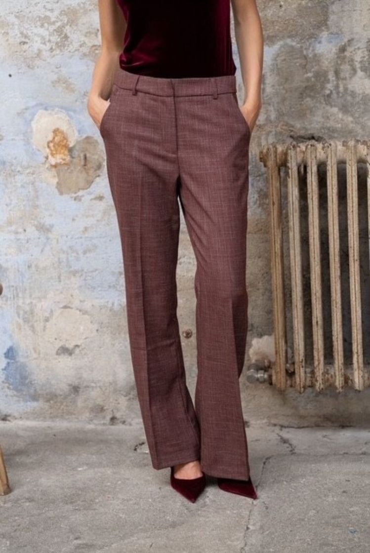 PANTALON STRAIGHT BORDEAUX