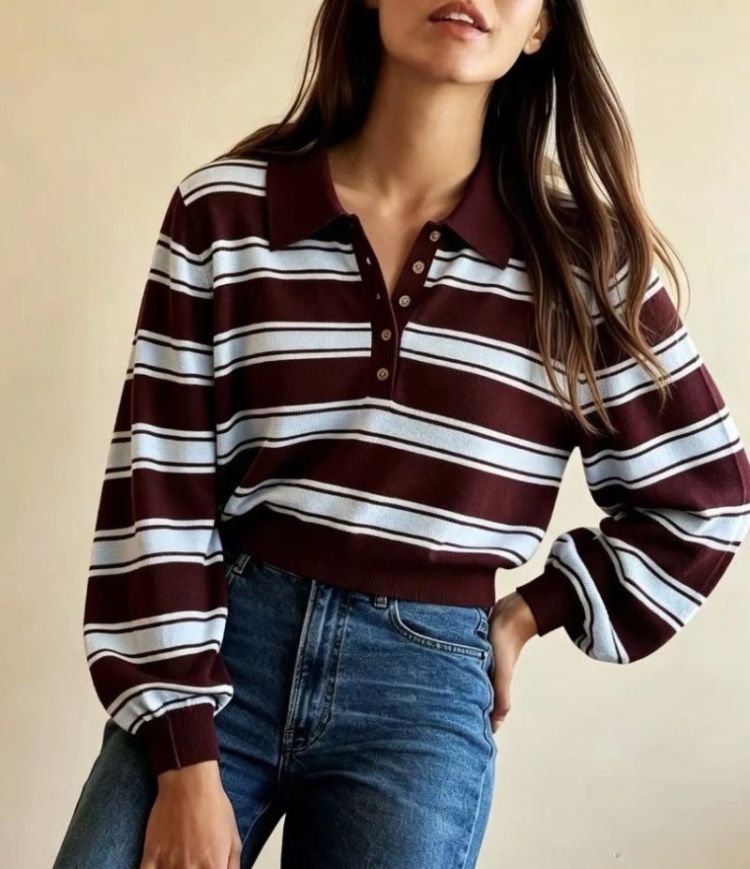 POLO OPAL BORDEAUX/BLUE
