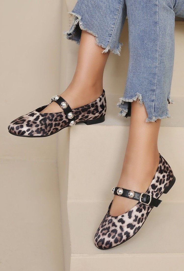 BALLERINA STUDS LEOPARD