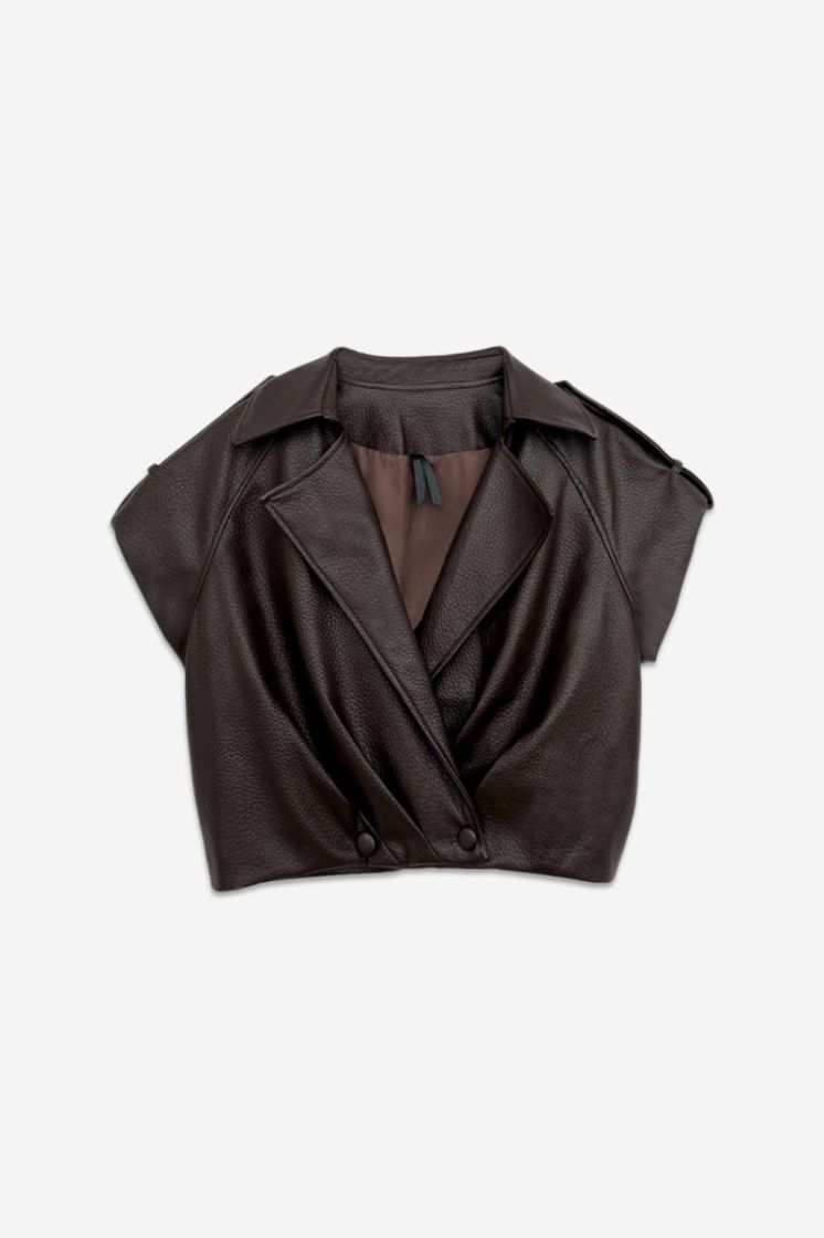 VESTE SLEEVELES BROWN