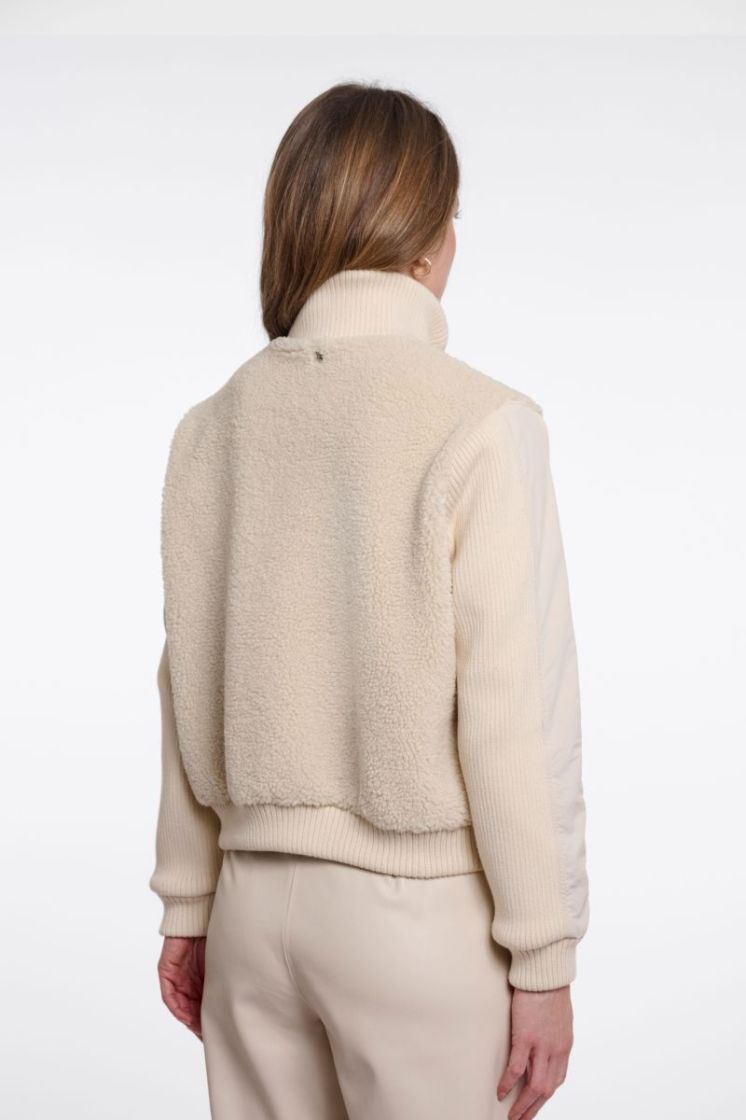 CARDIGAN FAUX FUR BIRCH