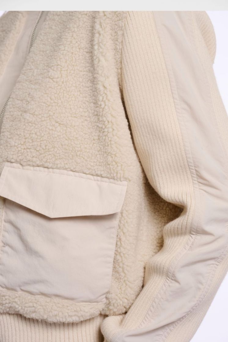 CARDIGAN FAUX FUR BIRCH